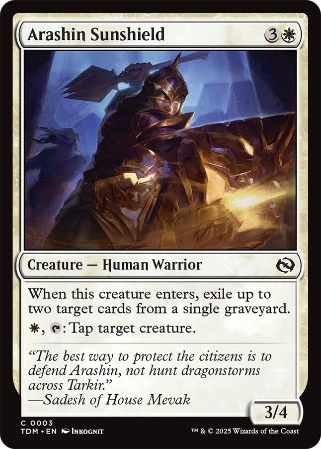 Image for Arashin Sunshield (3) (TDM) - Magic: The Gathering