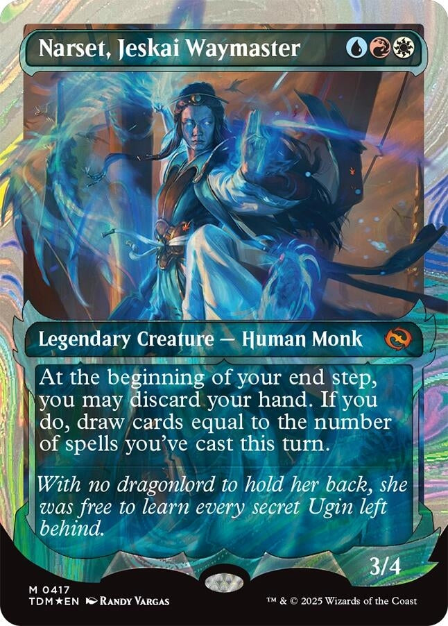 Image for Narset, Jeskai Waymaster (Showcase) (Halo Foil) (417) (TDM) - Magic: The Gathering