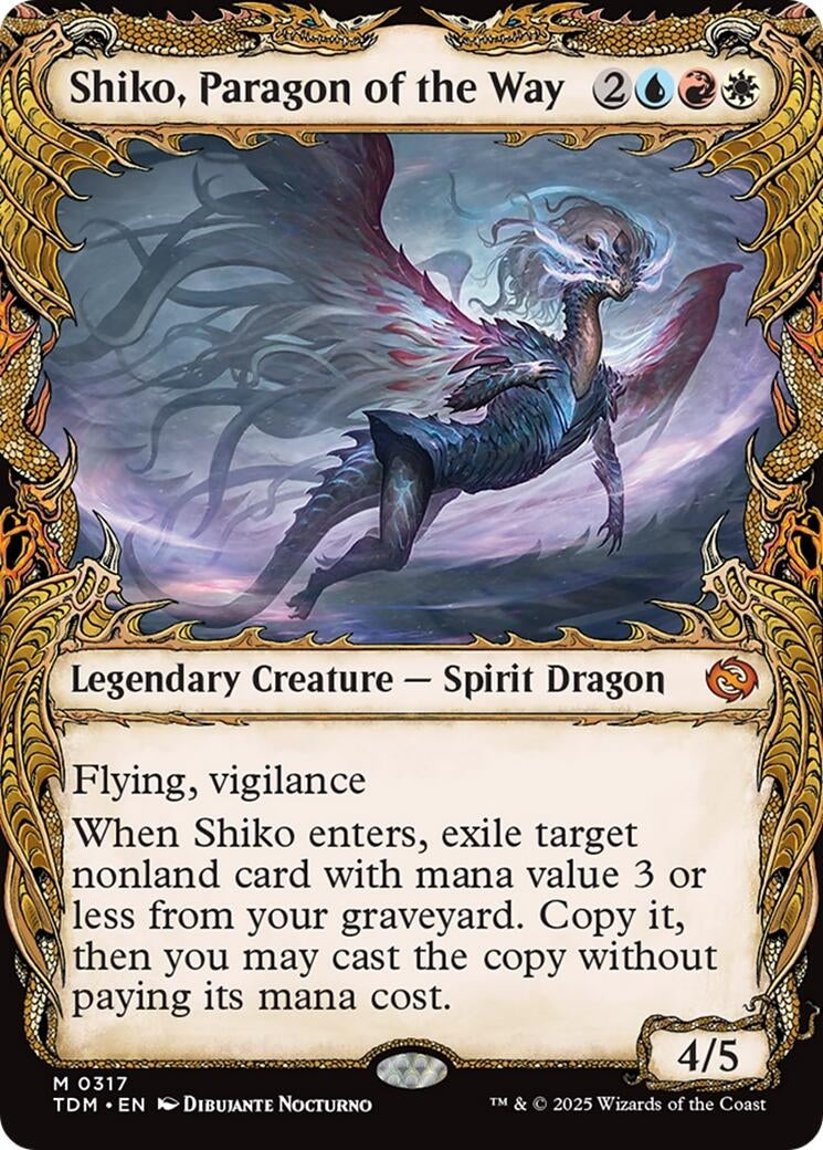 Image for Shiko, Paragon of the Way (Showcase) (317) (TDM) - Magic: The Gathering