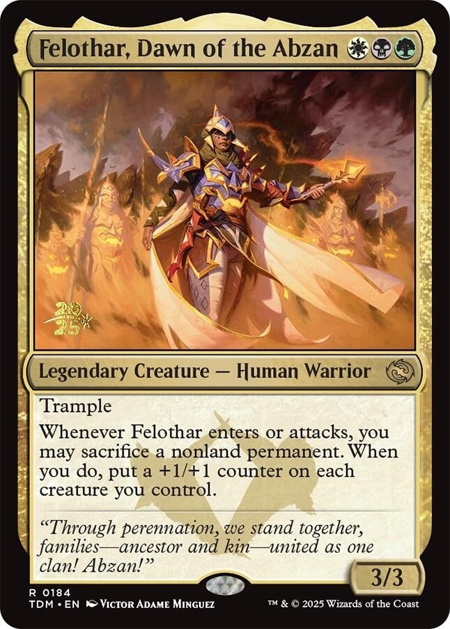 Image for Felothar, Dawn of the Abzan (184) (PRE) - Magic: The Gathering