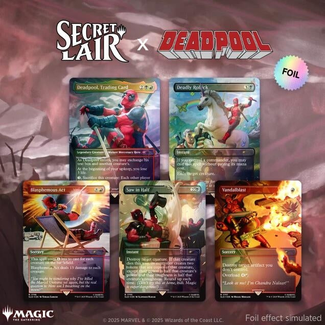 Image for Secret Lair Drop: Secret Lair x Marvel's Deadpool - Rainbow Foil Edition - Magic: The Gathering