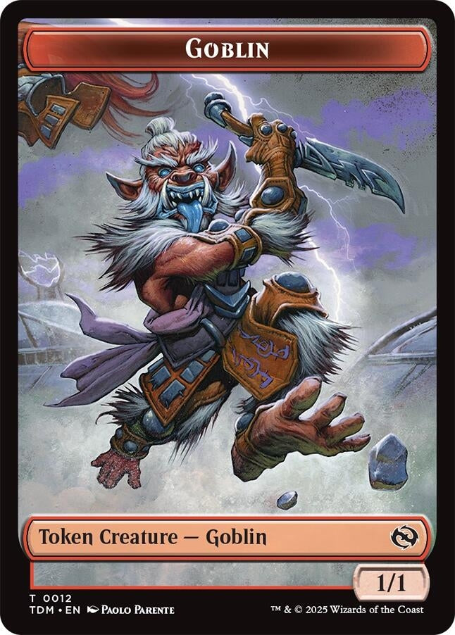 Image for Goblin // Soldier (0004) Double-Sided Token (12 // 4) (TDM) - Magic: The Gathering