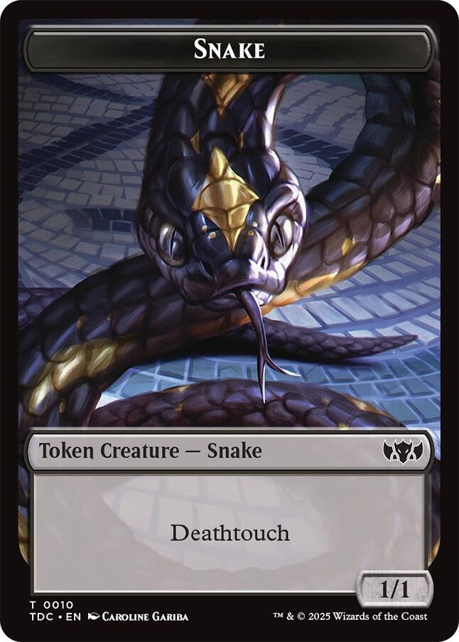 Image for Snake // Myr Double-Sided Token (10 // 30) (TDC) - Magic: The Gathering