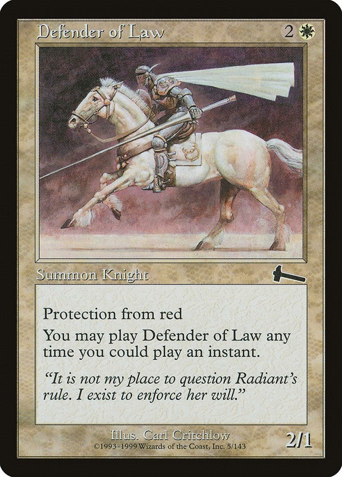 Image for Defender of Law (5) (ULG) - Magic: The Gathering