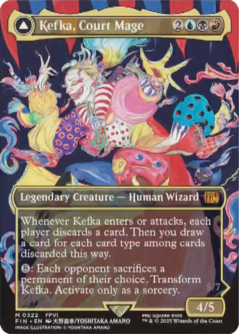 Image for Kefka, Court Mage (0322) (Borderless) (322) (FIN) - Magic: The Gathering