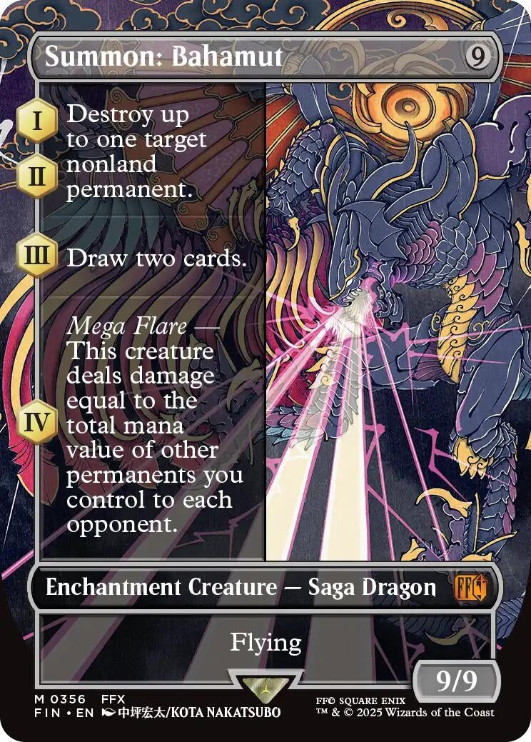 Image for Summon: Bahamut (Borderless) (356) (FIN) - Magic: The Gathering