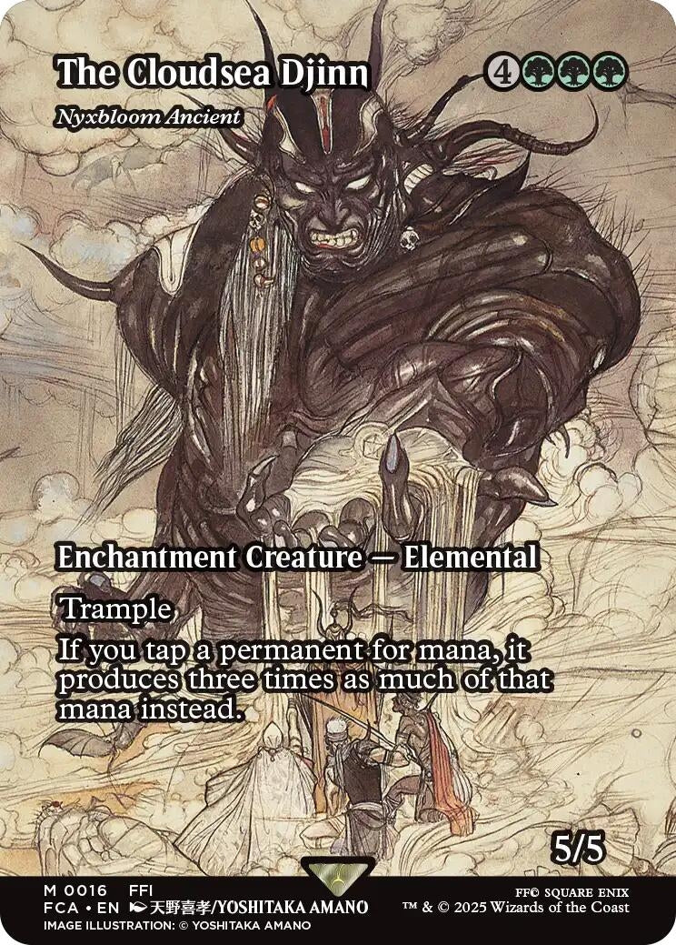 Image for The Cloudsea Djinn - Nyxbloom Ancient (Showcase) (16) (FCA) - Magic: The Gathering