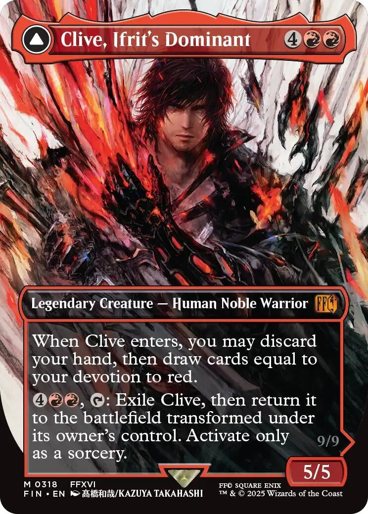 Image for Clive, Ifrit's Dominant (0318) (Borderless) (318) (FIN) - Magic: The Gathering