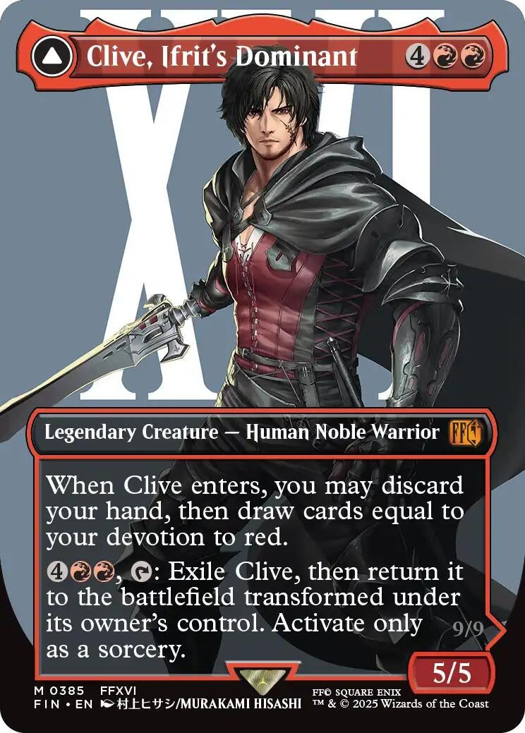 Image for Clive, Ifrit's Dominant (0385) (Borderless) (385) (FIN) - Magic: The Gathering