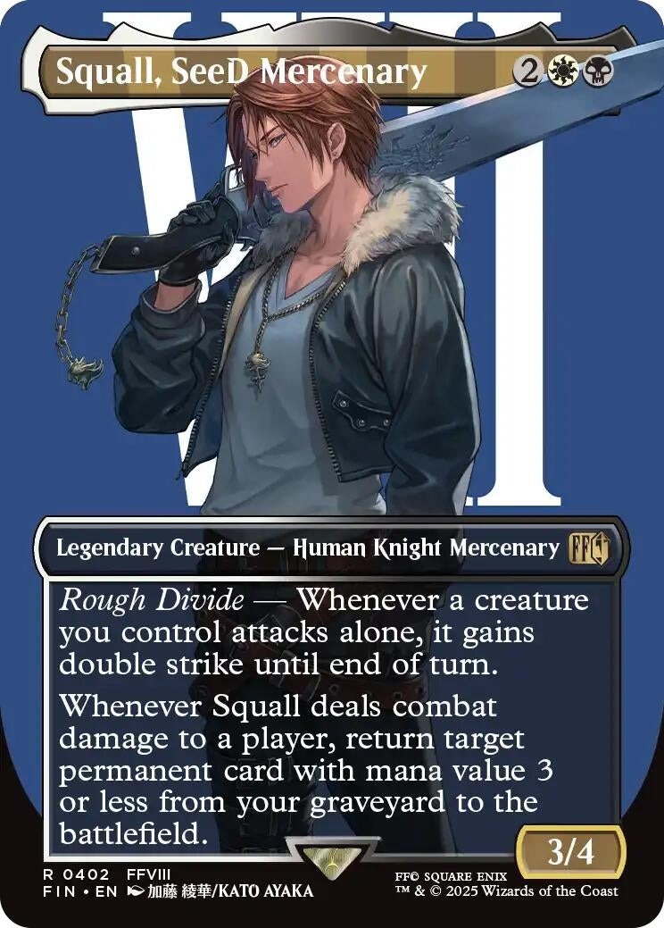 Image for Squall, SeeD Mercenary (Borderless) (402) (FIN) - Magic: The Gathering
