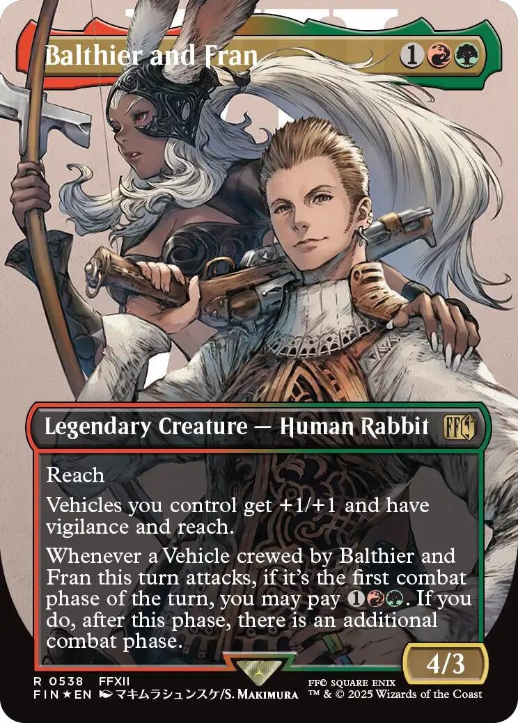Image for Balthier and Fran (0538) (Borderless) (Surge Foil) (538) (FIN) - Magic: The Gathering