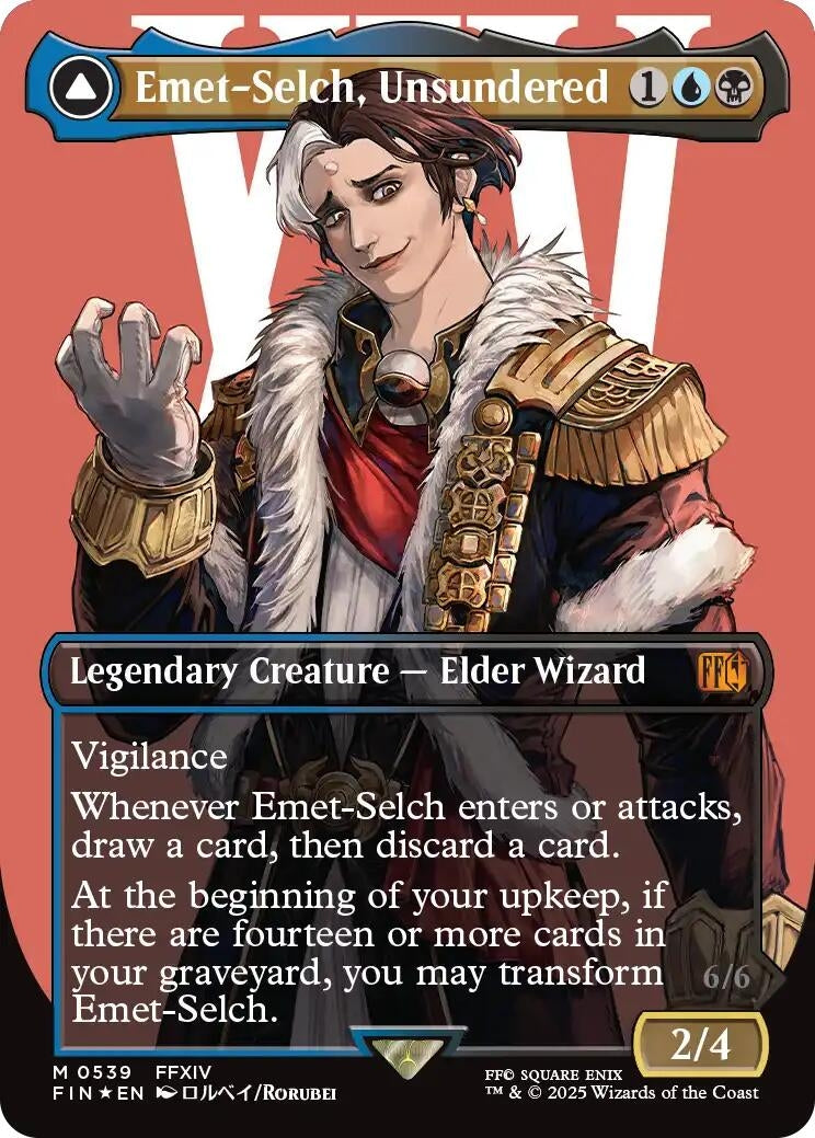 Image for Emet-Selch, Unsundered (Borderless) (Surge Foil) (539) (FIN) - Magic: The Gathering
