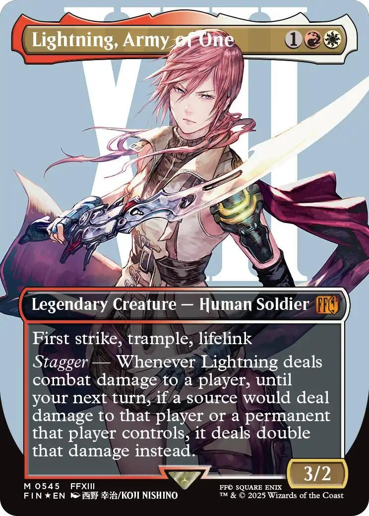 Image for Lightning, Army of One (0545) (Borderless) (Surge Foil) (545) (FIN) - Magic: The Gathering