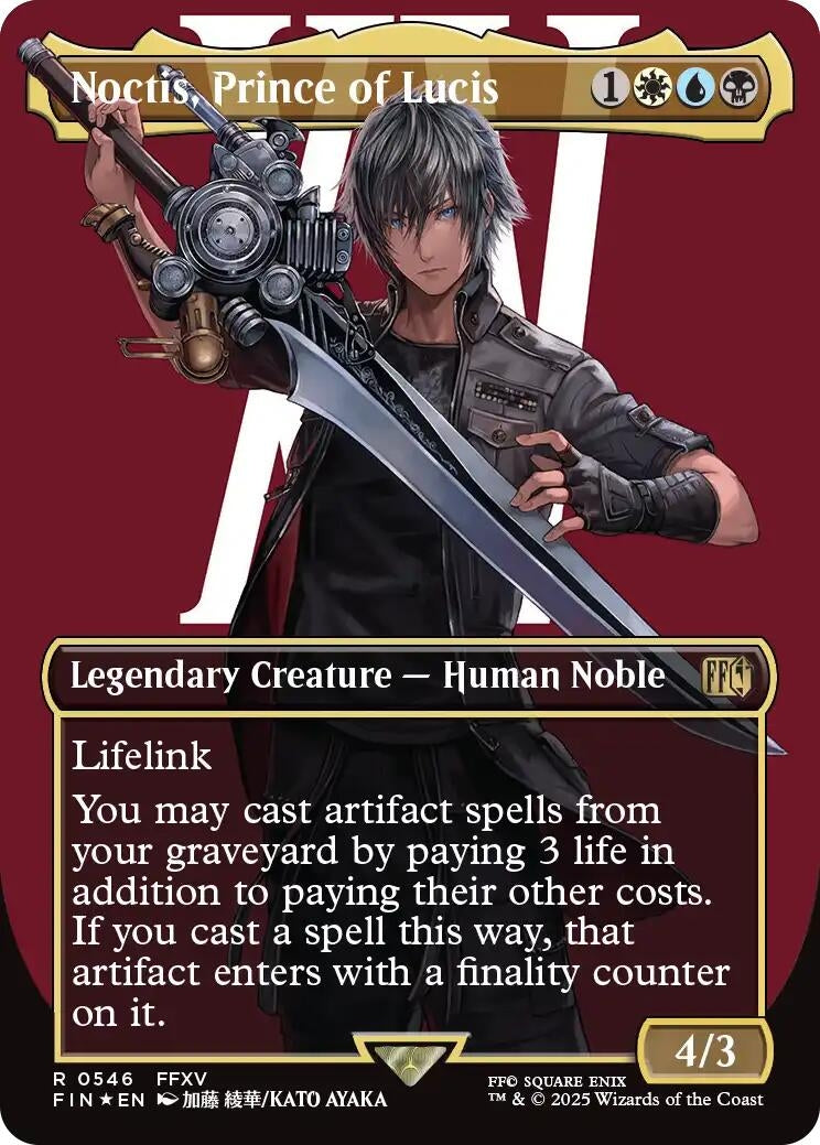 Image for Noctis, Prince of Lucis (Borderless) (Surge Foil) (546) (FIN) - Magic: The Gathering
