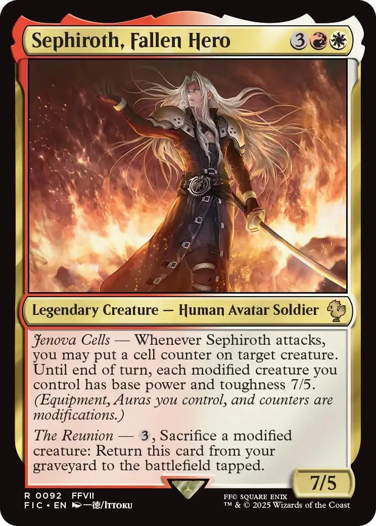Image for Sephiroth, Fallen Hero (92) (FIC) - Magic: The Gathering