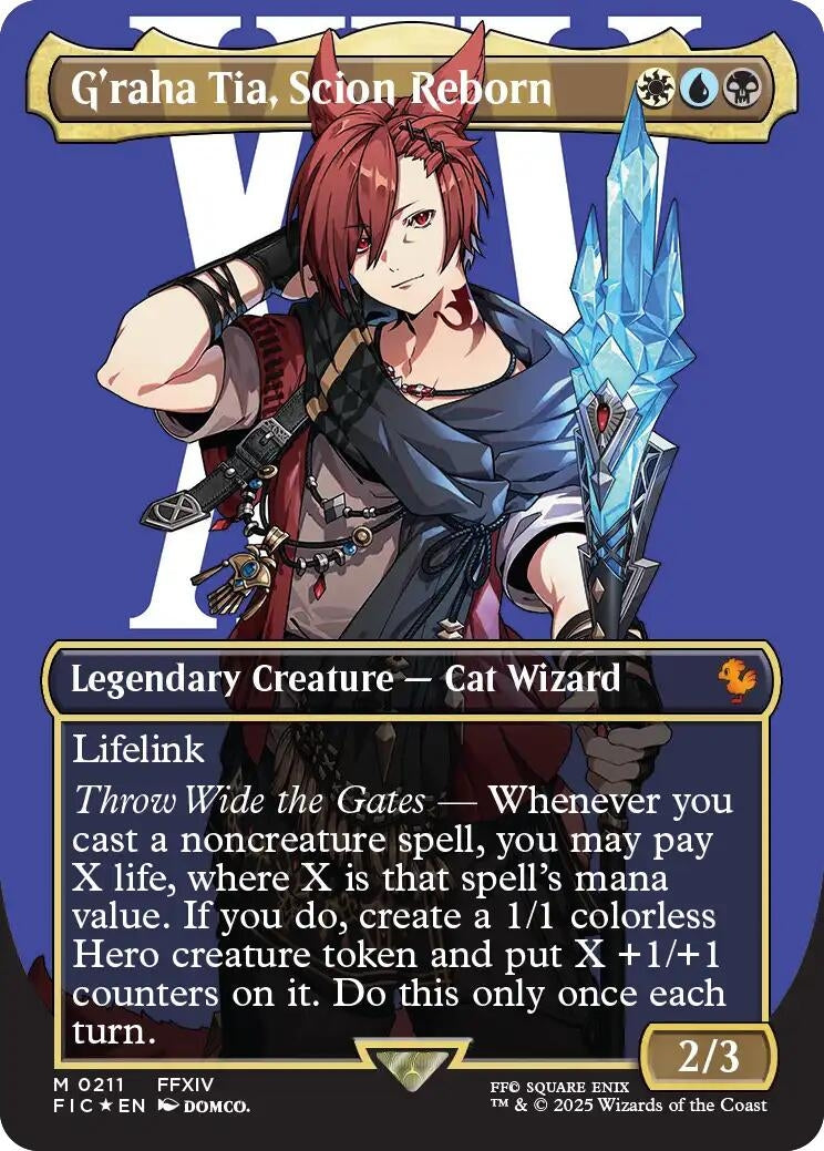 Image for G'raha Tia, Scion Reborn (Borderless) (Surge Foil) (211) (FIC) - Magic: The Gathering