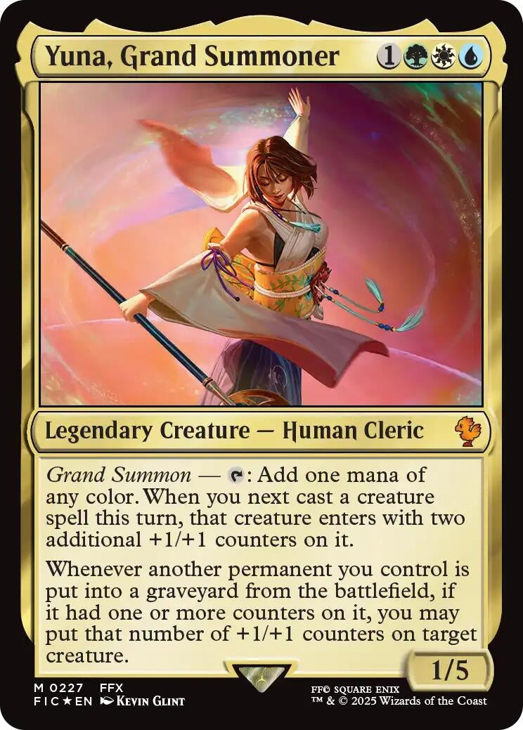 Image for Yuna, Grand Summoner (Surge Foil) (227) (FIC) - Magic: The Gathering