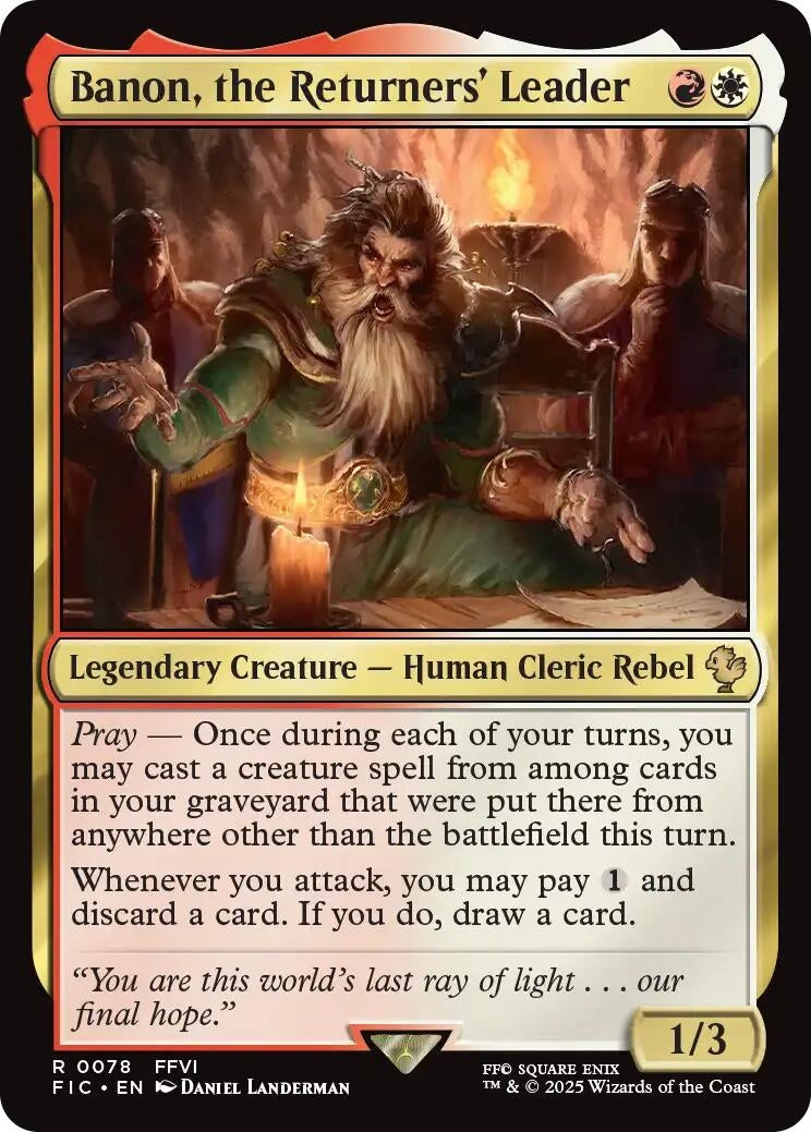 Image for Banon, the Returners' Leader (78) (FIC) - Magic: The Gathering