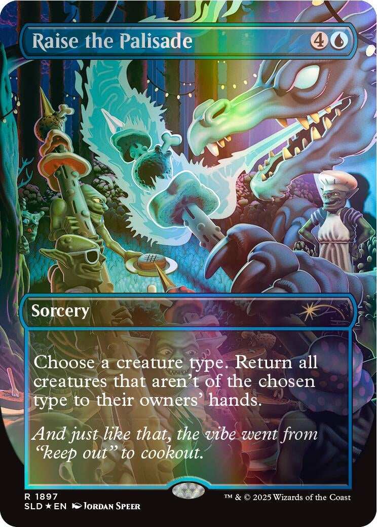 Image for Raise the Palisade (Double Rainbow Foil) (1897) (SLD) - Magic: The Gathering