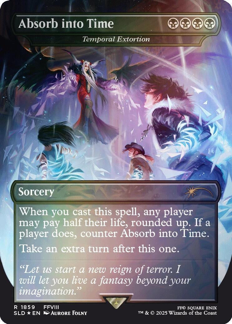 Image for Absorb into Time - Temporal Extortion (Rainbow Foil) (1859) (SLD) - Magic: The Gathering
