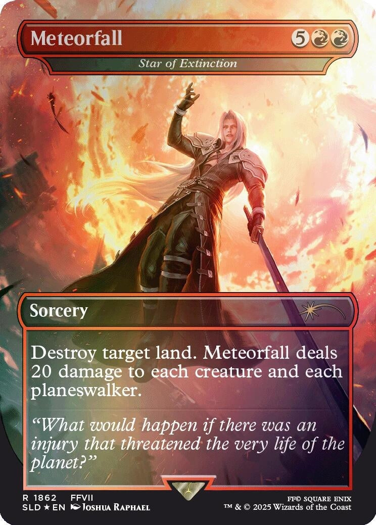 Image for Meteorfall - Star of Extinction (Rainbow Foil) (1862) (SLD) - Magic: The Gathering