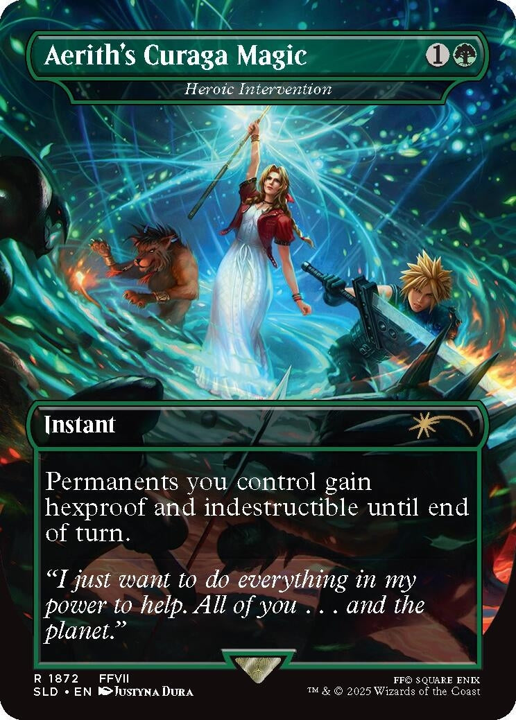 Image for Aerith's Curaga Magic - Heroic Intervention (1872) (SLD) - Magic: The Gathering