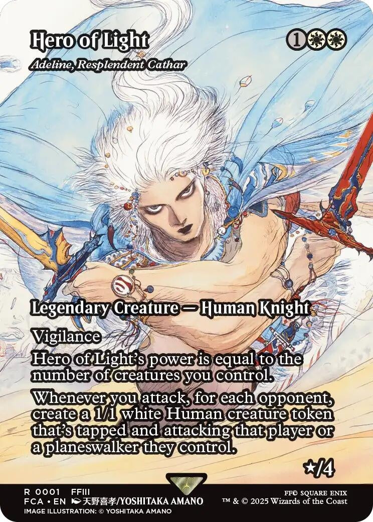 Image for Hero of Light - Adeline, Resplendent Cathar (Showcase) (1) (FCA) - Magic: The Gathering