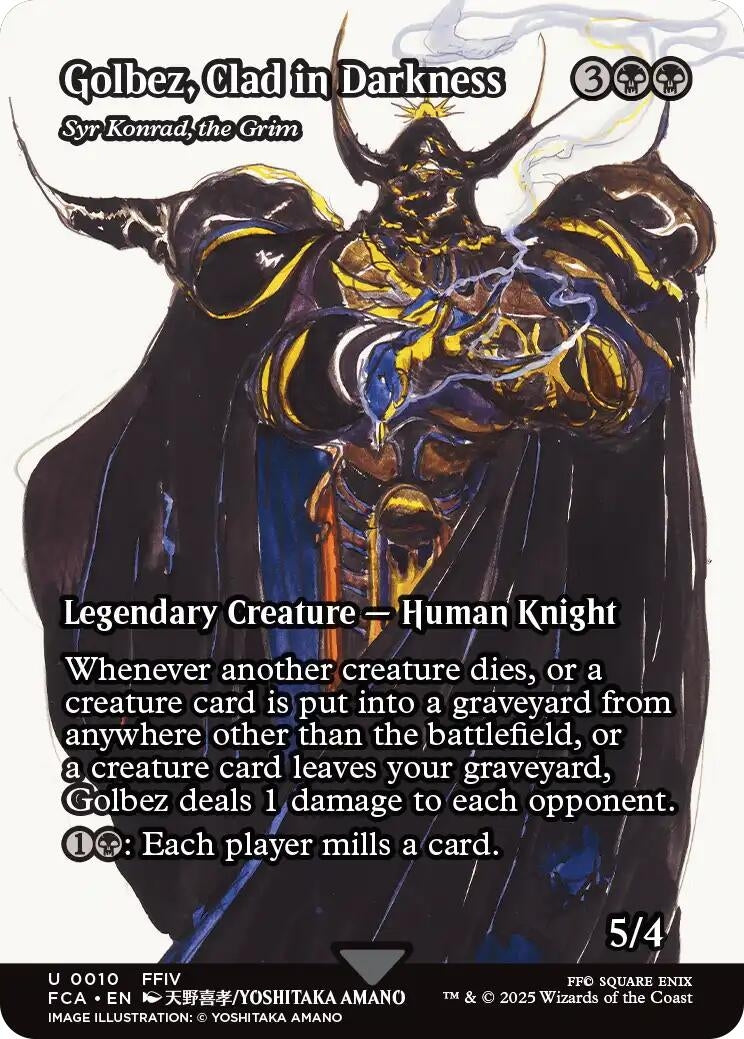 Image for Golbez, Clad in Darkness - Syr Konrad, the Grim (Showcase) (10) (FCA) - Magic: The Gathering