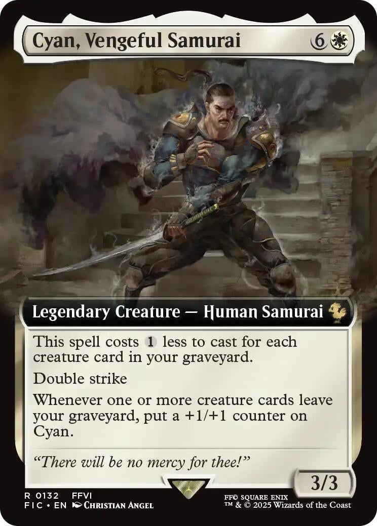 Image for Cyan, Vengeful Samurai (Extended Art) (132) (FIC) - Magic: The Gathering