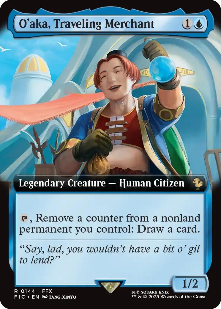 Image for O'aka, Traveling Merchant (Extended Art) (144) (FIC) - Magic: The Gathering