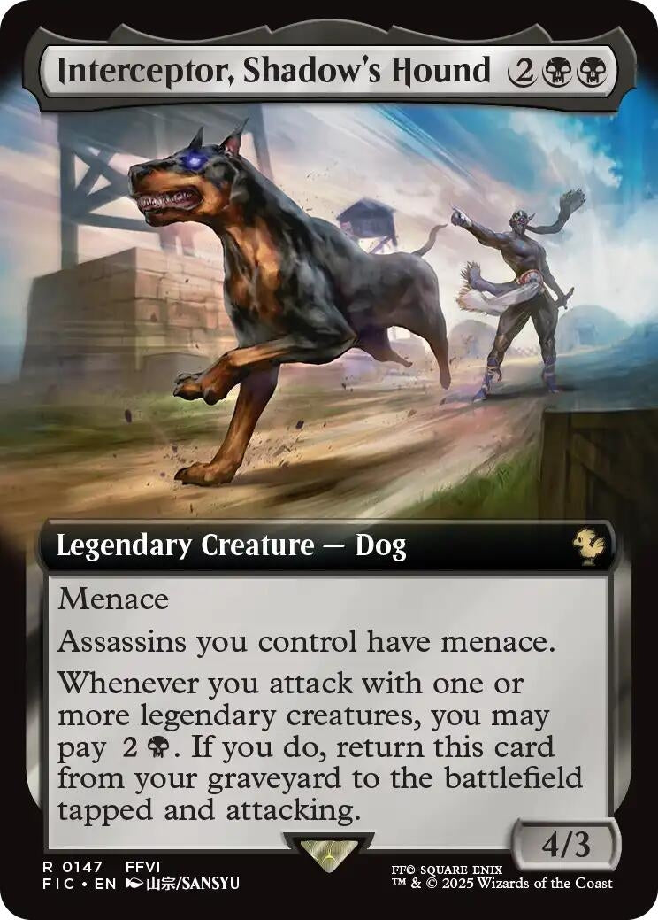 Image for Interceptor, Shadow's Hound (Extended Art) (147) (FIC) - Magic: The Gathering