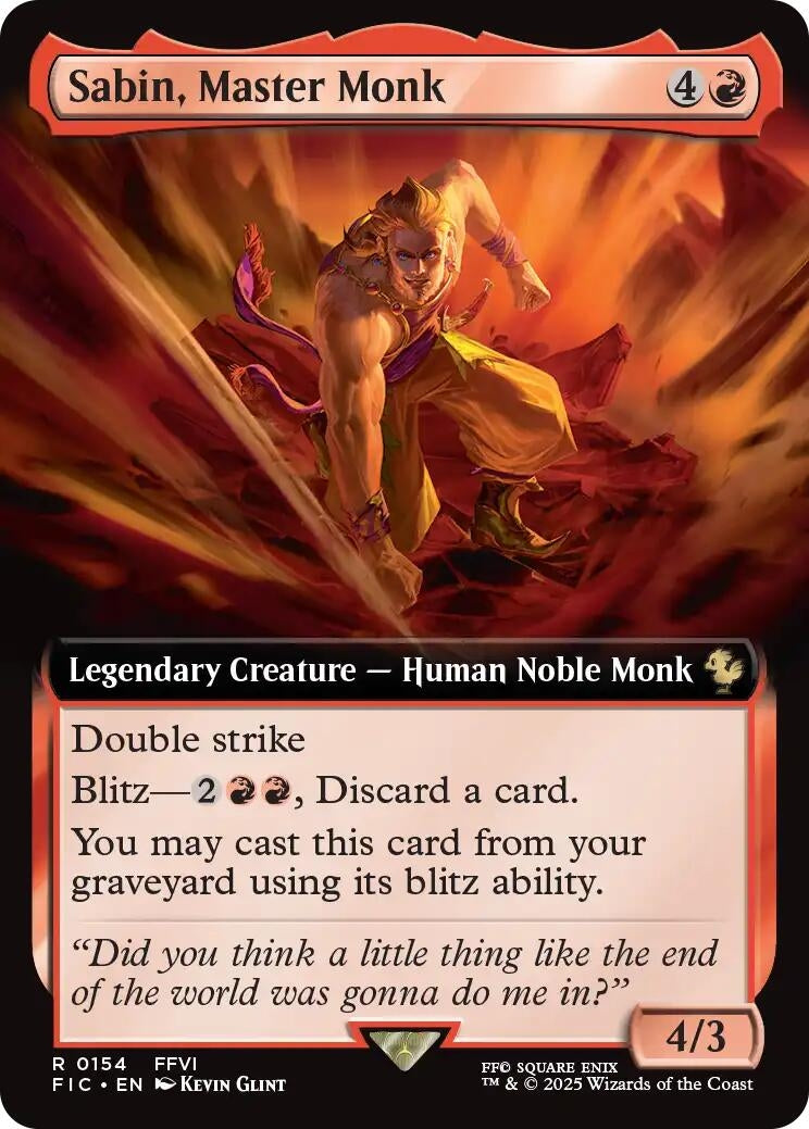 Image for Sabin, Master Monk (Extended Art) (154) (FIC) - Magic: The Gathering