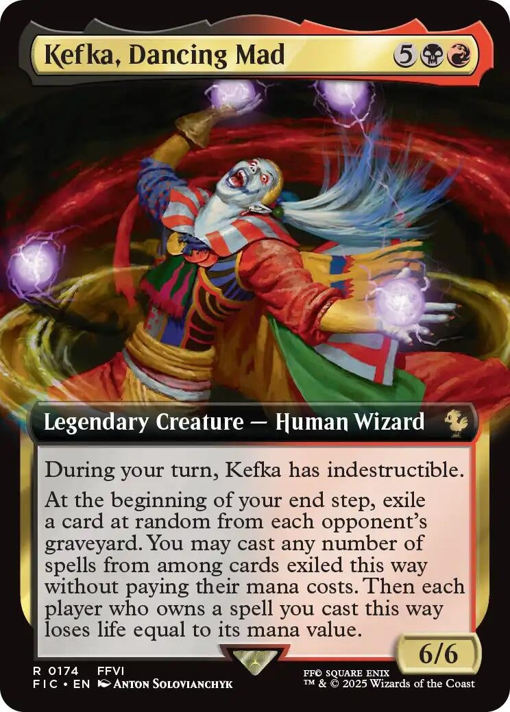 Image for Kefka, Dancing Mad (Extended Art) (174) (FIC) - Magic: The Gathering