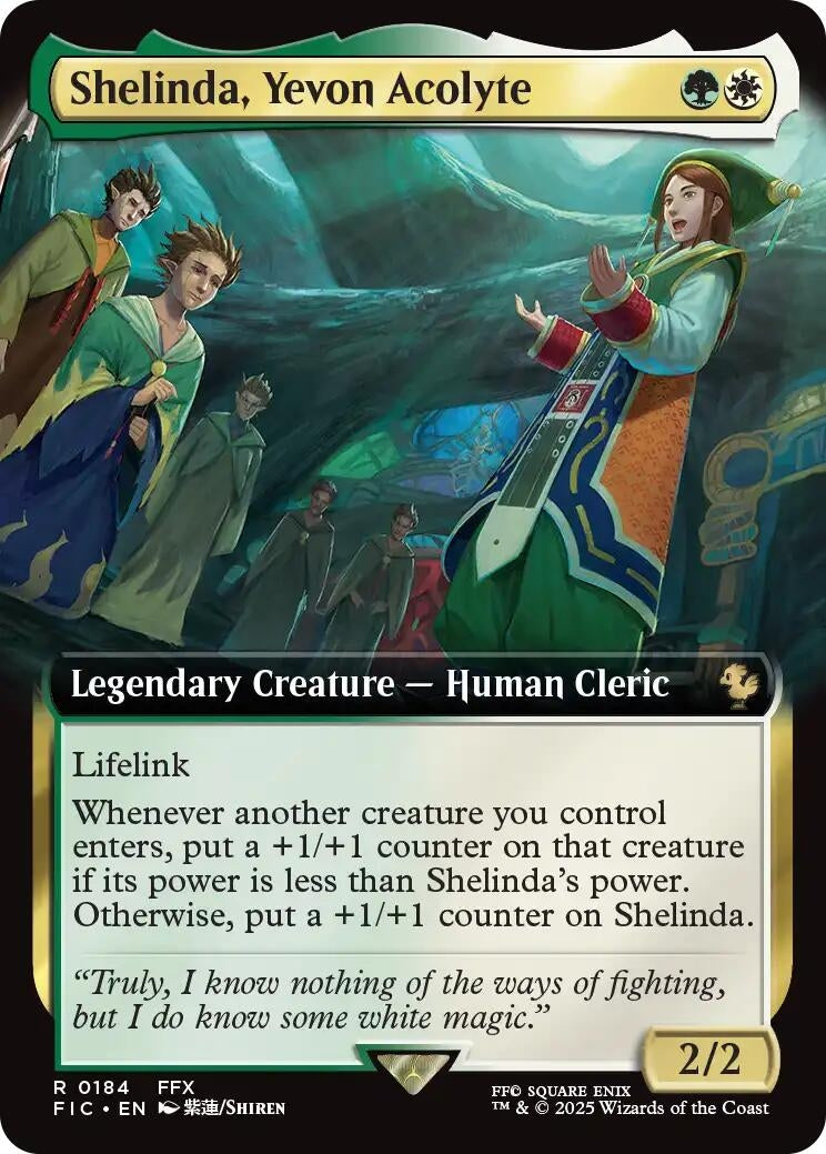 Image for Shelinda, Yevon Acolyte (Extended Art) (184) (FIC) - Magic: The Gathering