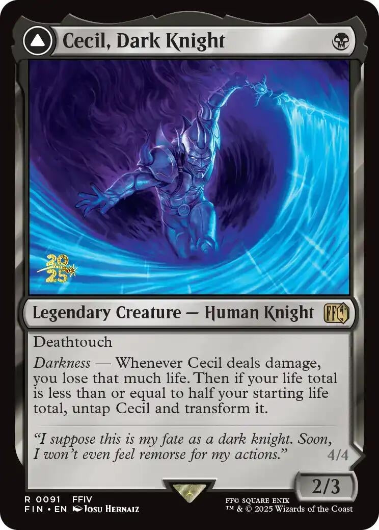 Image for Cecil, Dark Knight (91) (PRE) - Magic: The Gathering