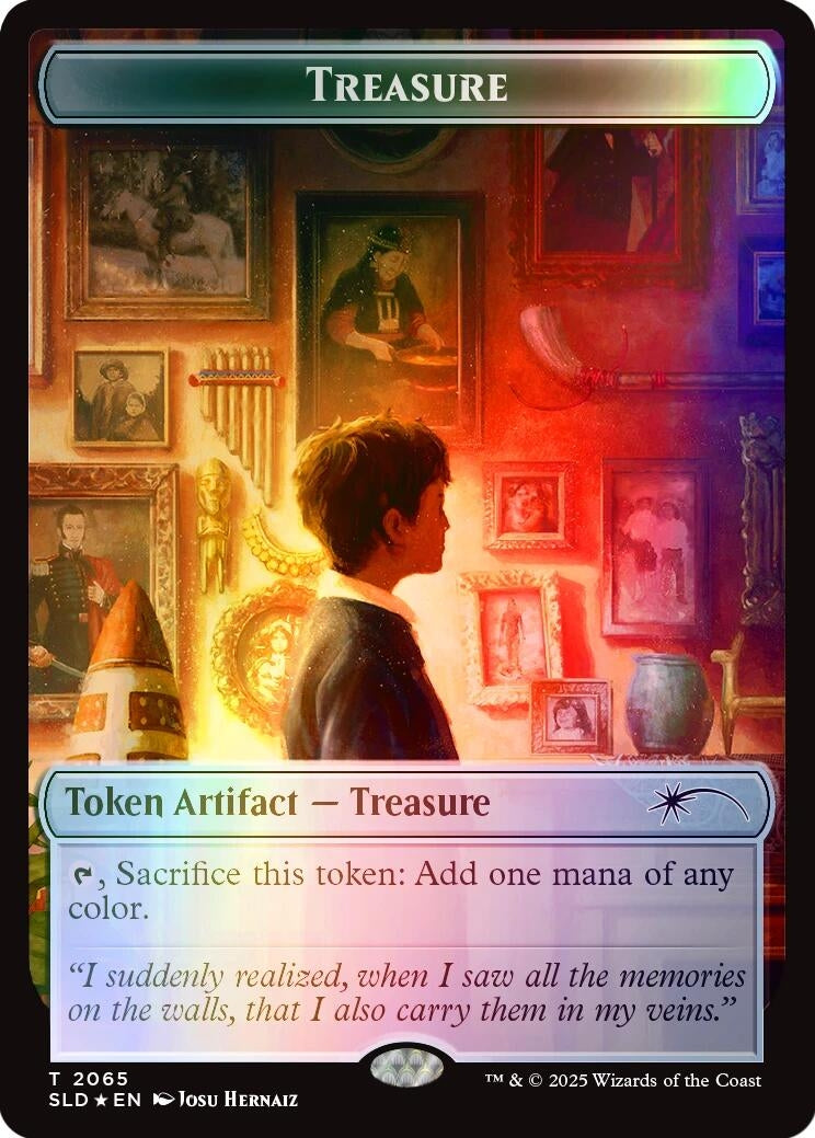 Image for Treasure Token (2065) (Rainbow Foil) (2065) (SLD) - Magic: The Gathering