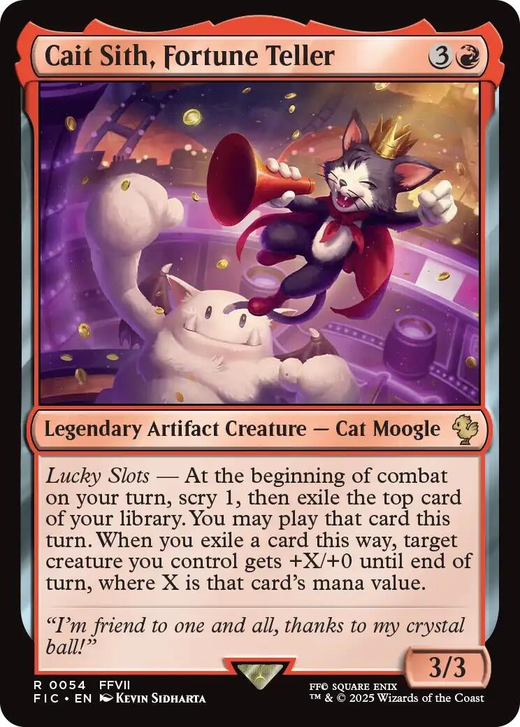Image for Cait Sith, Fortune Teller (Surge Foil) (54) (FIC) - Magic: The Gathering