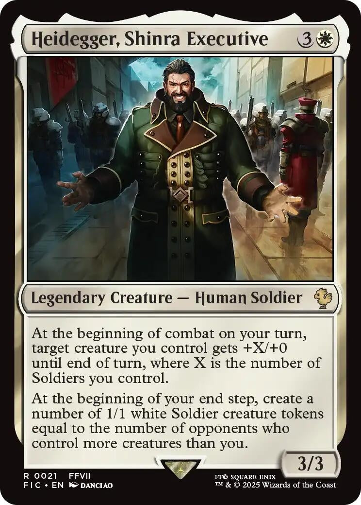 Image for Heidegger, Shinra Executive (Surge Foil) (21) (FIC) - Magic: The Gathering
