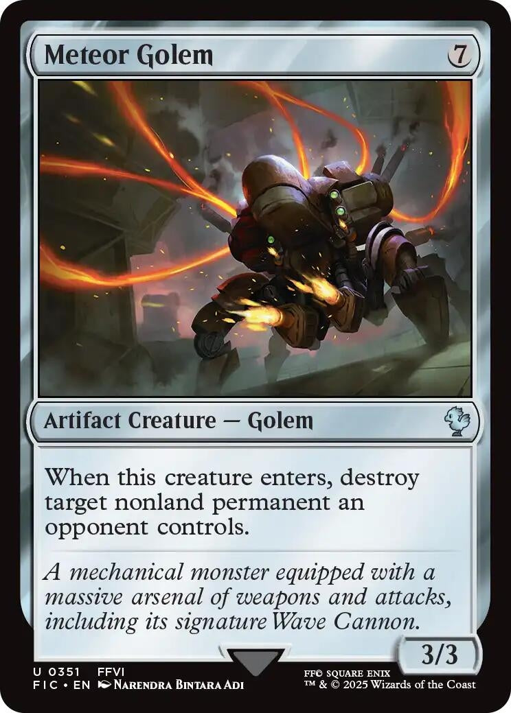 Image for Meteor Golem (Surge Foil) (351) (FIC) - Magic: The Gathering