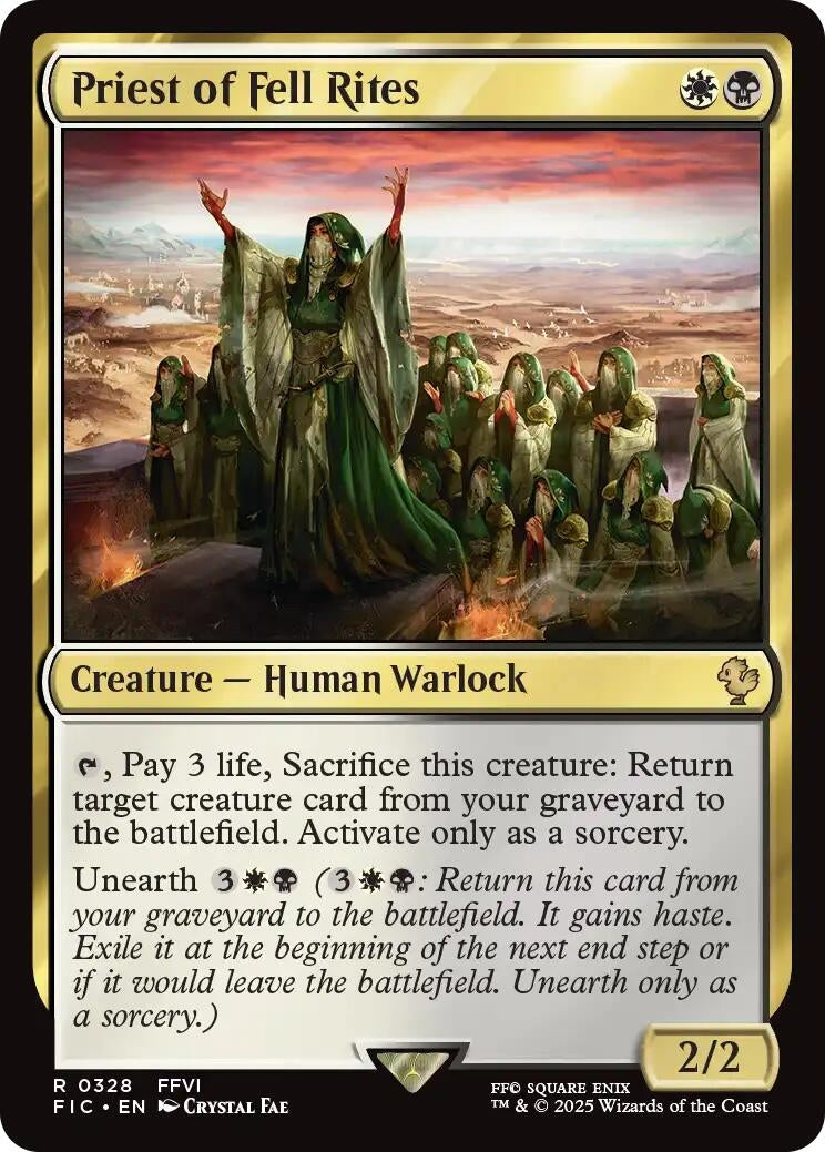 Image for Priest of Fell Rites (Surge Foil) (328) (FIC) - Magic: The Gathering