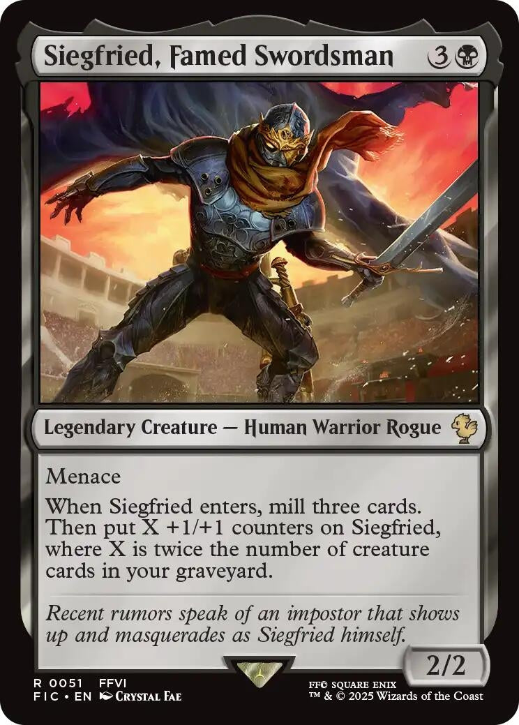 Image for Siegfried, Famed Swordsman (Surge Foil) (51) (FIC) - Magic: The Gathering