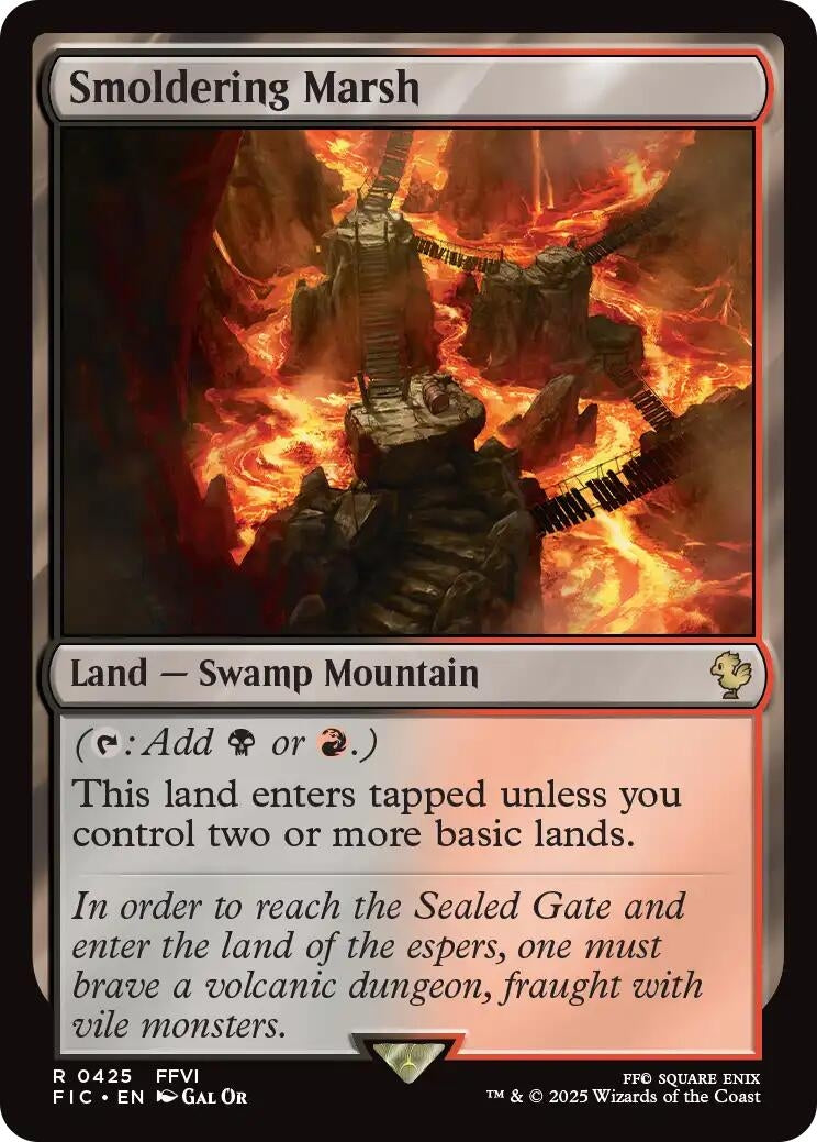Image for Smoldering Marsh (Surge Foil) (425) (FIC) - Magic: The Gathering