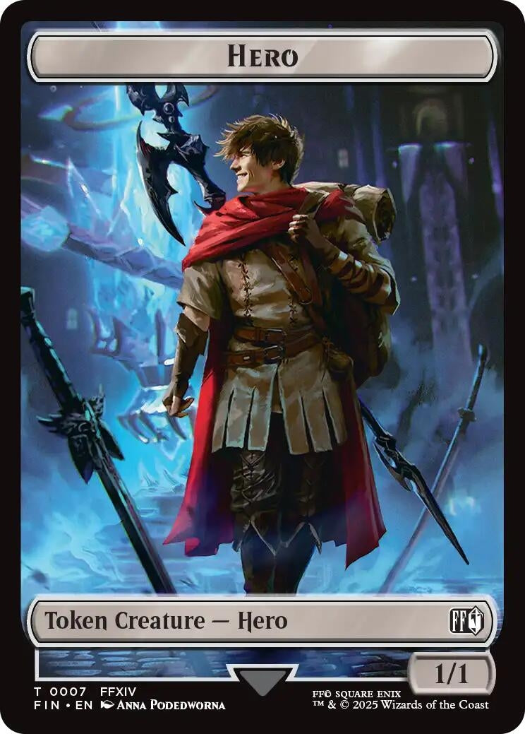 Image for Hero (0007) // Robot Warrior Double-Sided Token (7 // 12) (FIN) - Magic: The Gathering