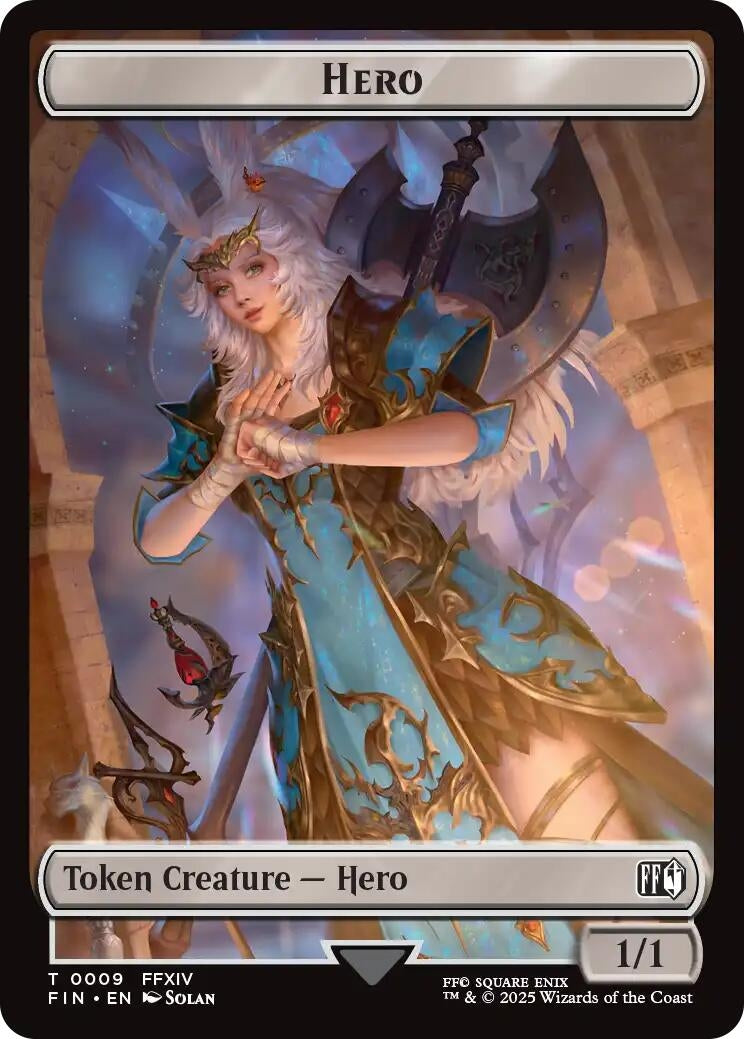 Image for Hero (0009) // Bird (0017) Double-Sided Token (9 // 17) (FIN) - Magic: The Gathering