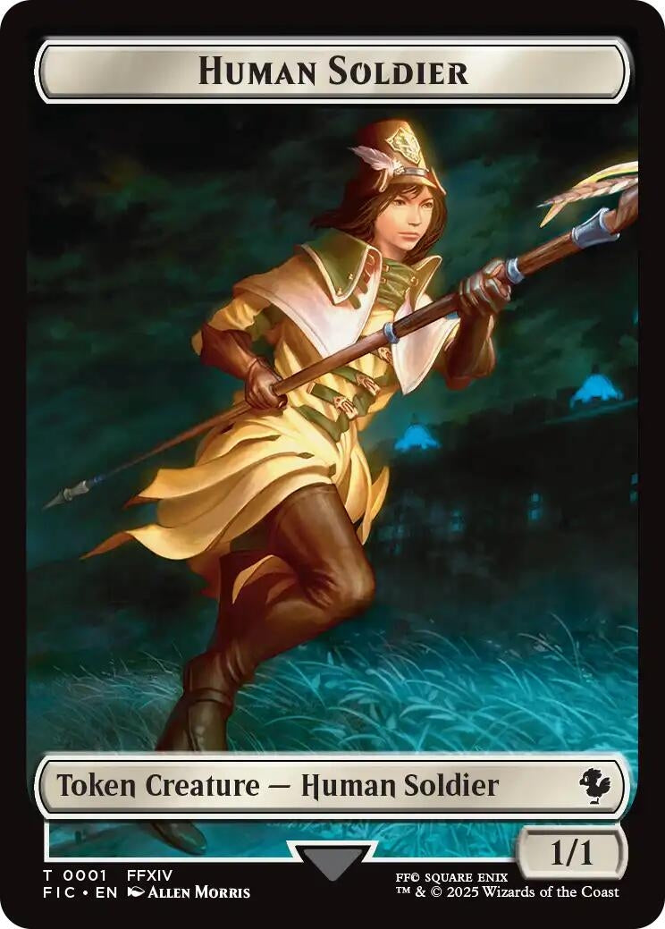 Image for Human Soldier // Hero (0009) Double-Sided Token (1 // 9) (FIC) - Magic: The Gathering