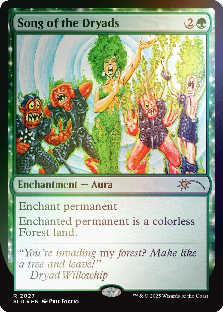 Image for Song of the Dryads (2027) (Rainbow Foil) (2027) (SLD) - Magic: The Gathering