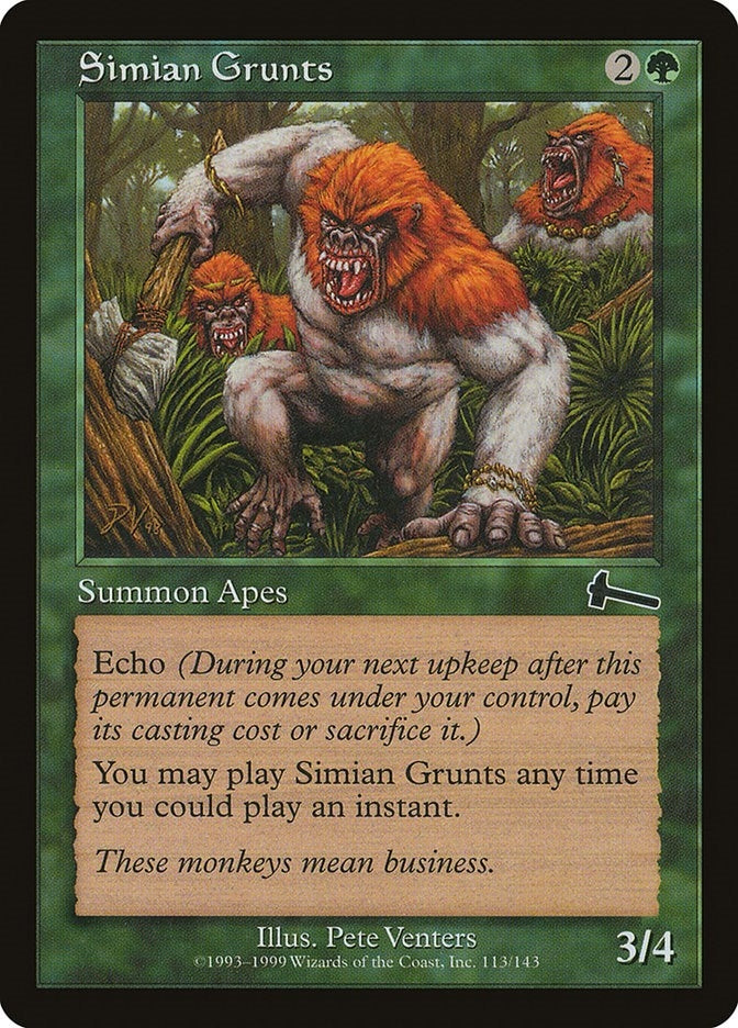 Image for Simian Grunts (113) (ULG) - Magic: The Gathering