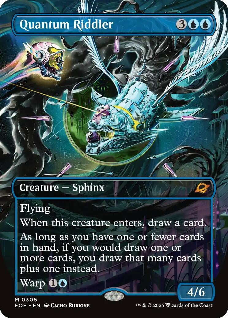Image for Quantum Riddler (Borderless) (305) (EOE) - Magic: The Gathering