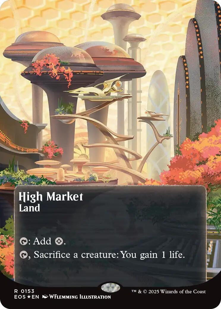 Image for High Market (0153) (Borderless) (Galaxy Foil) (153) (EOS) - Magic: The Gathering
