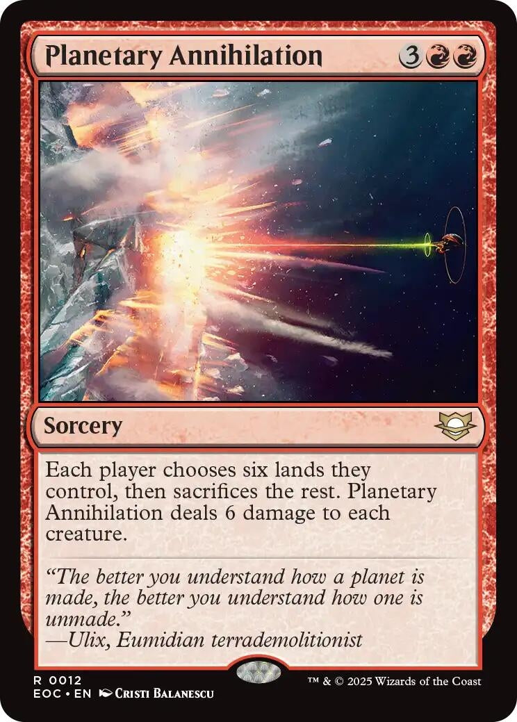 Image for Planetary Annihilation (12) (EOC) - Magic: The Gathering